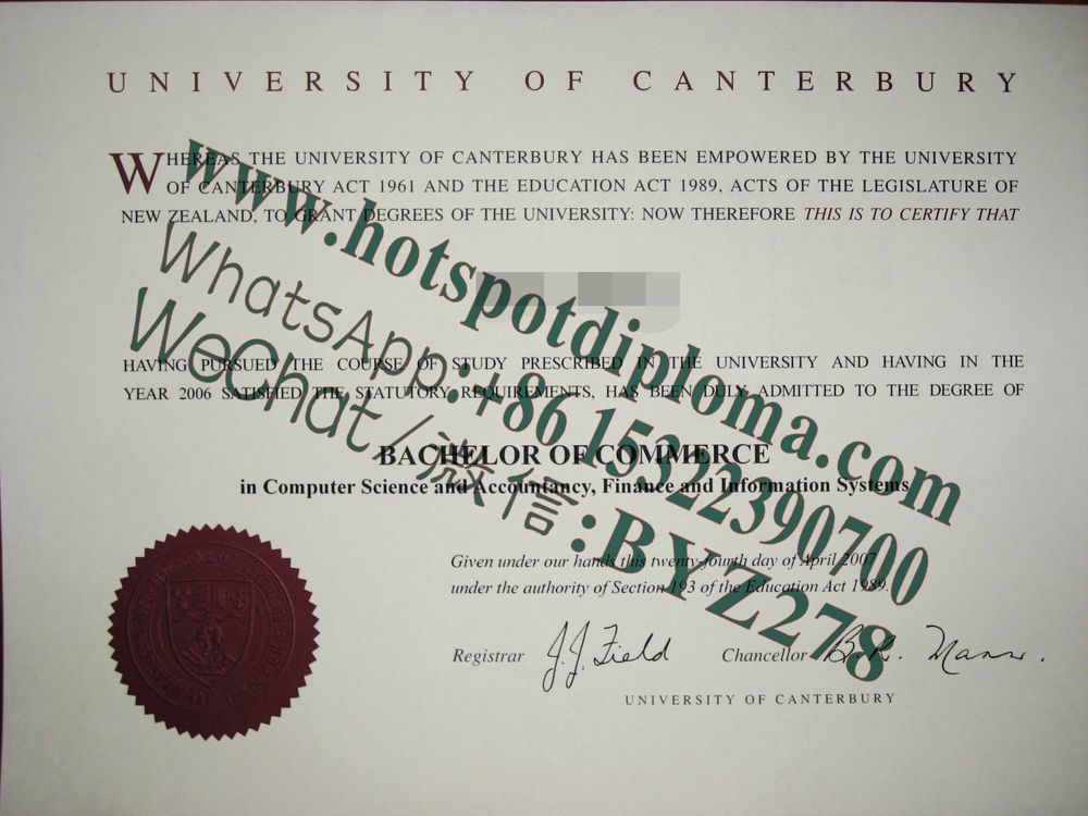 Buy Canterbury of University Diploma Online