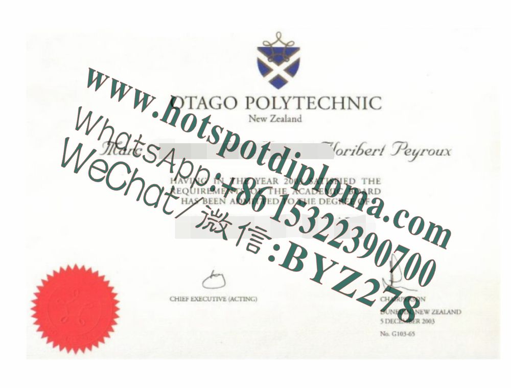 Buy Otago Polytechnic Diploma Online