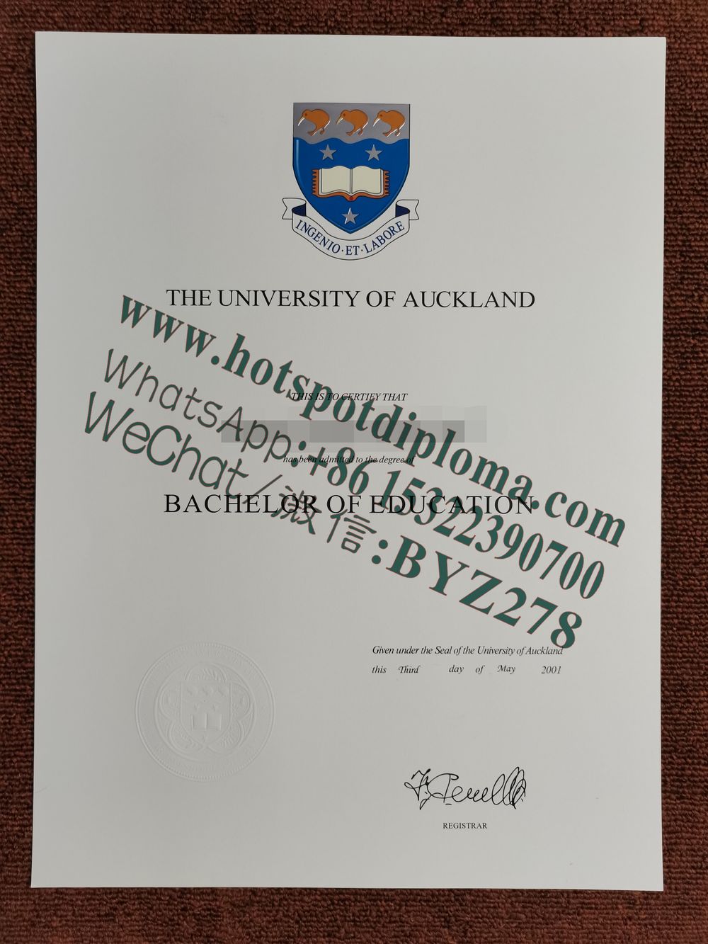 Buy University of Auckland Diploma Online