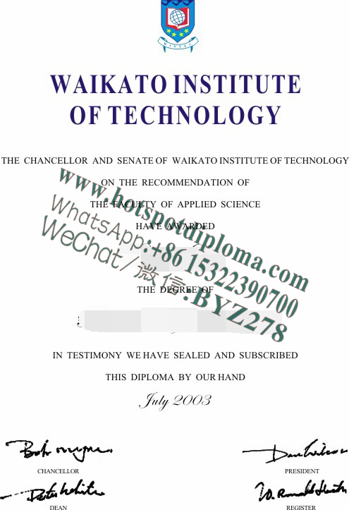 Buy Waikato Institute of Technology Diploma Online