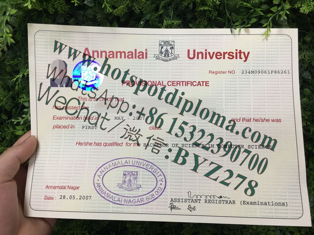 Buy fake Annamalai University Diploma