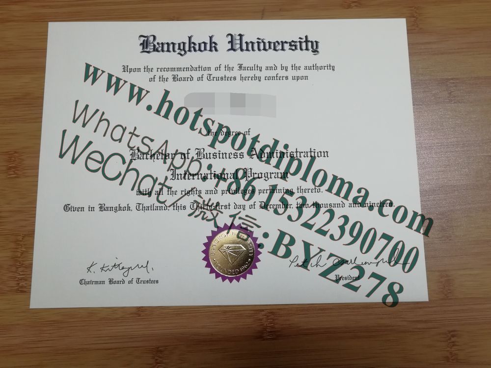 Buy fake Bangkok University Diploma