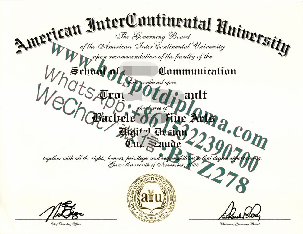 Fake American Intercontinental University Diploma makers