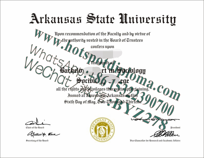 Fake Arkansas State University Diploma makers