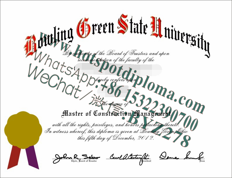 Fake Bowling Green State University Diploma makers