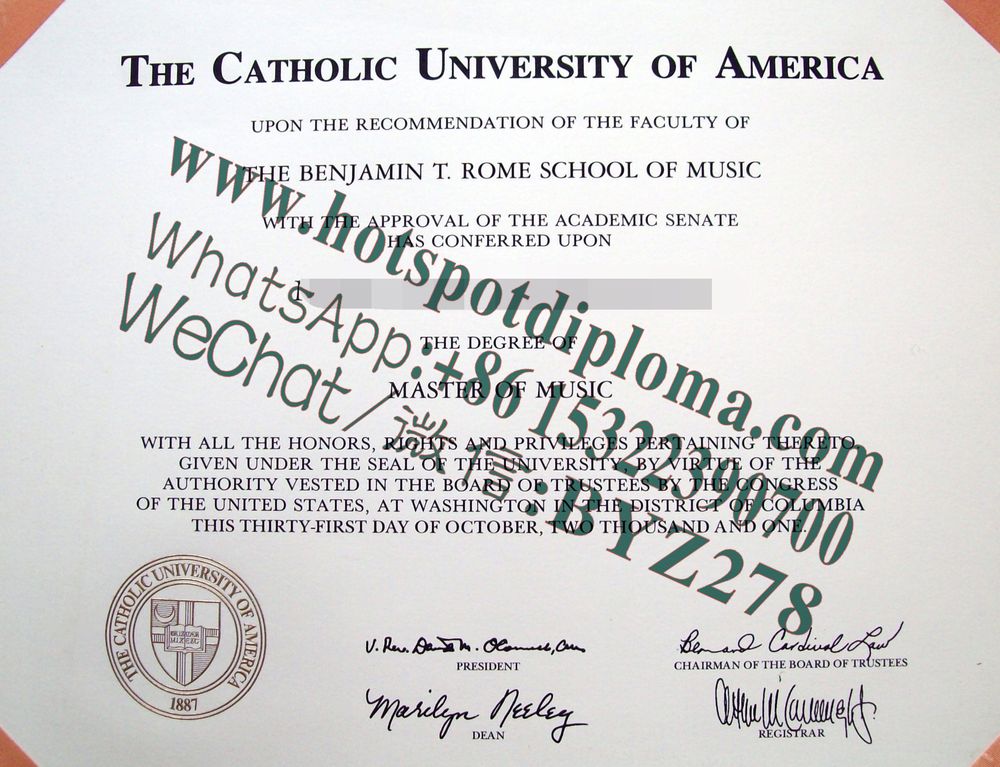 Fake Catholic University of America Diploma makers