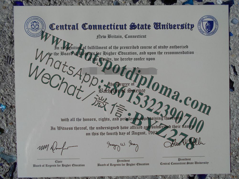 Fake Central Connecticut State University Diploma makers