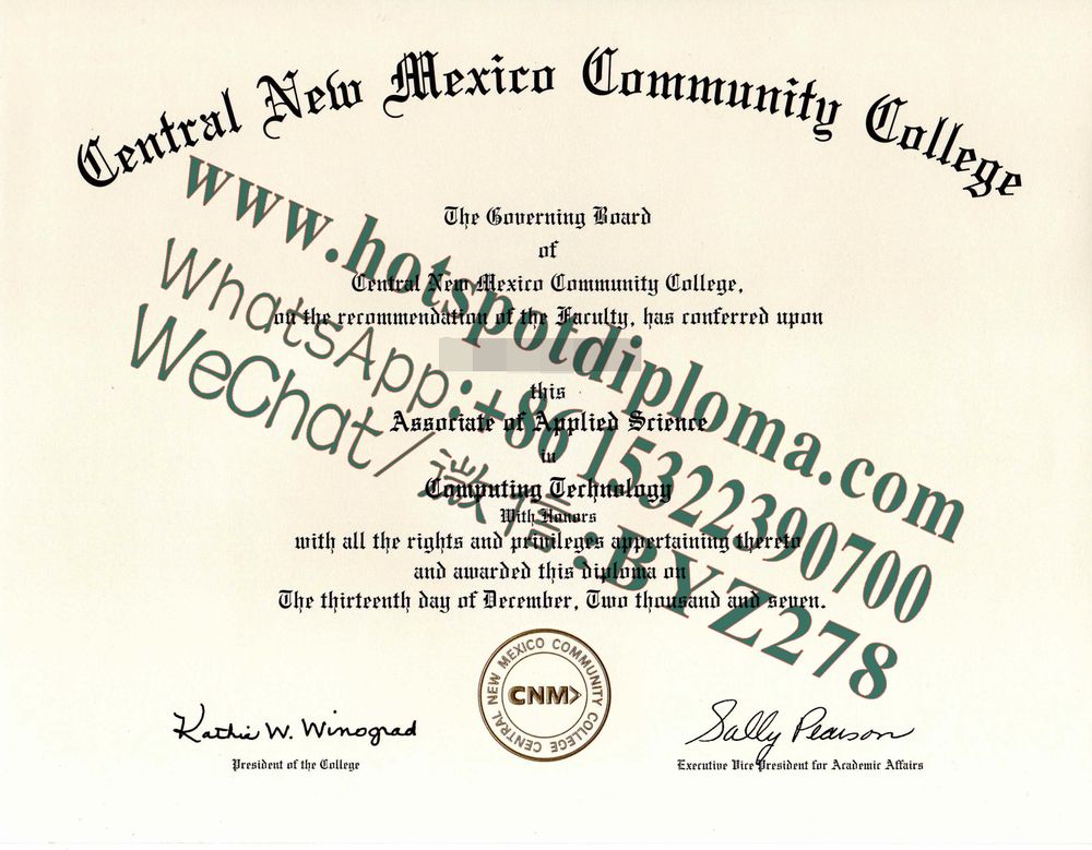 Fake Central New Mexico Community College Diploma makers