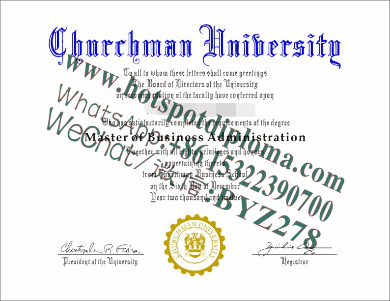 Fake Churchman University Diploma makers