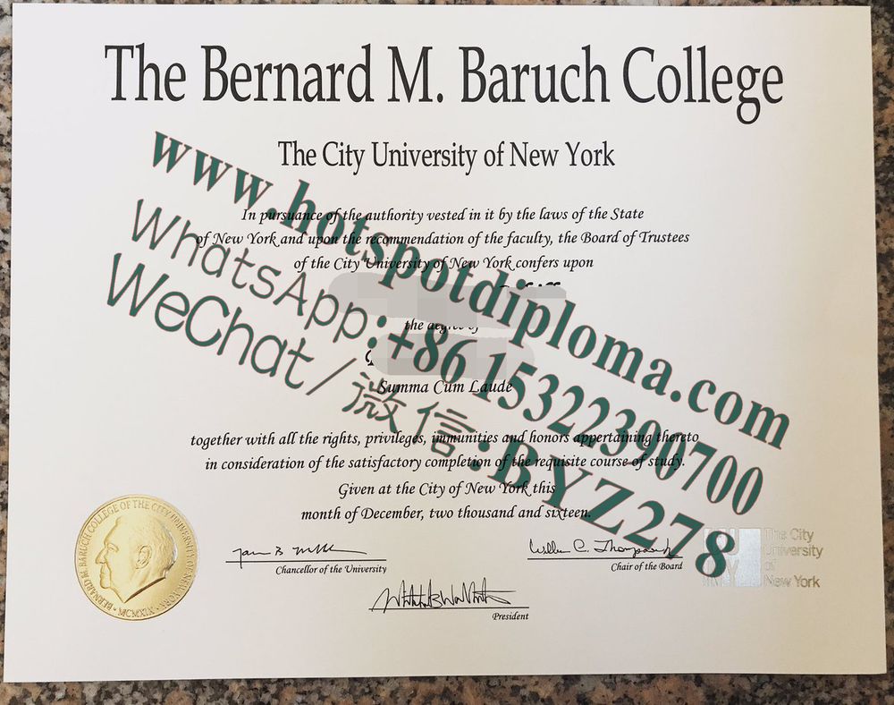 Fake City University of New York Diploma sample makers