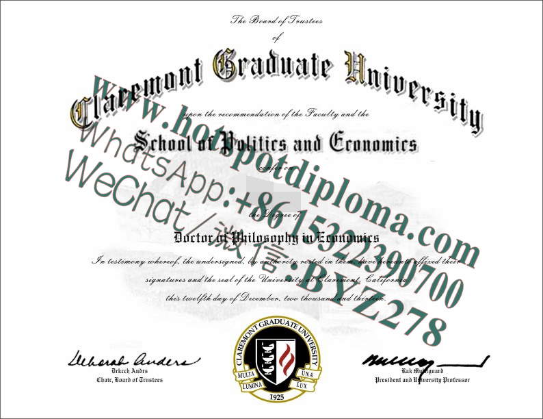 Fake Claremont Graduate University Diploma makers