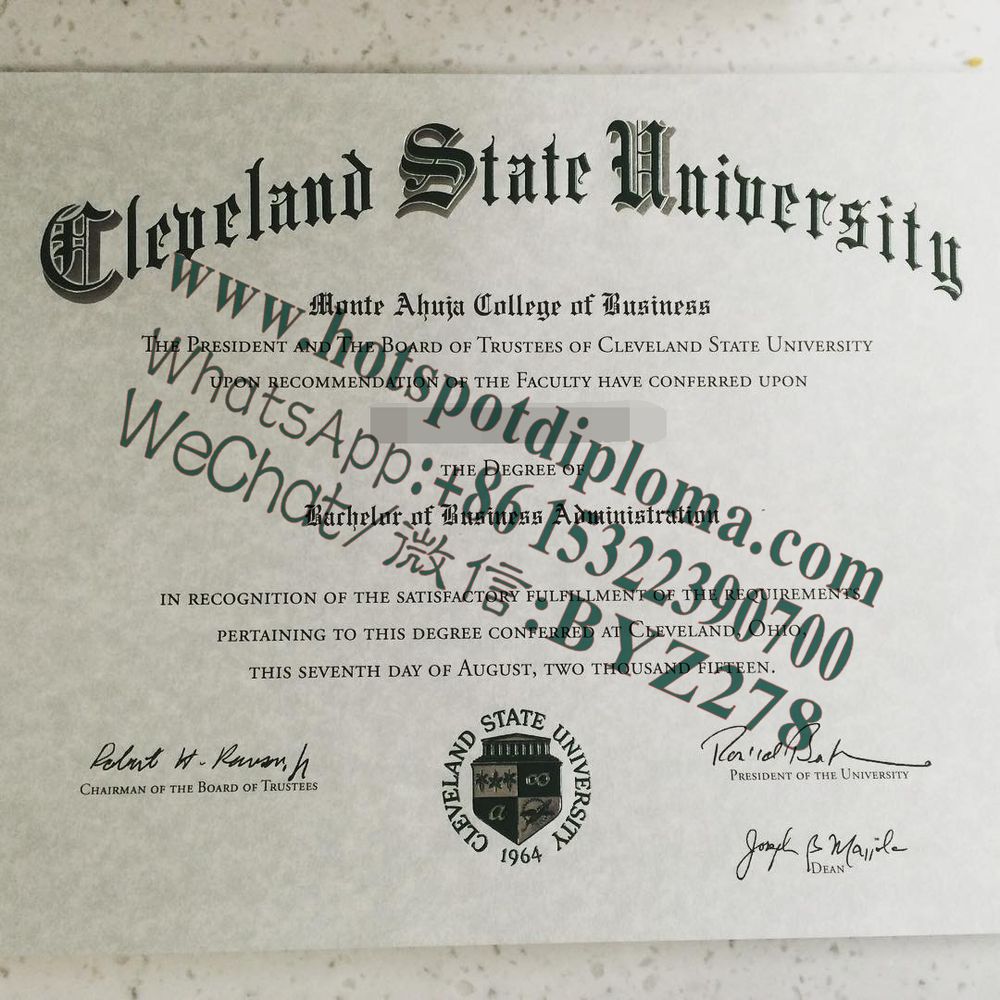 Fake Cleveland State University Diploma makers