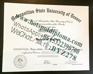 Fake Denver Metropolitan State University Diploma makers