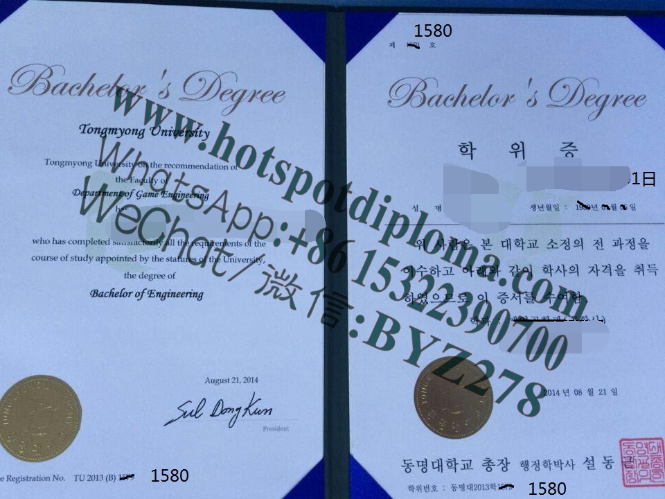 Fake Diploma of Tongmyong University degree