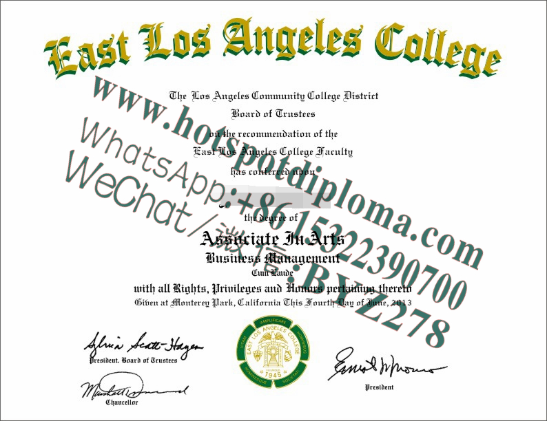 Fake East Los Angeles College Diploma makers