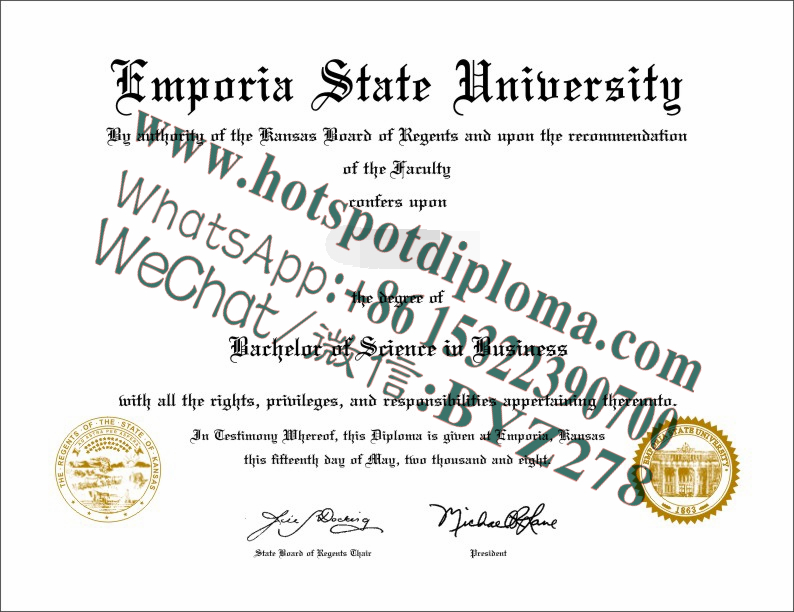 Fake Emporia State University Diploma makers