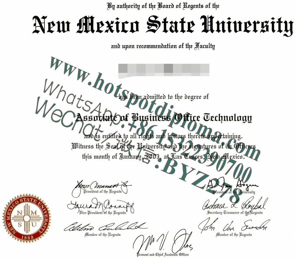 Fake New Mexico State University Diploma makers