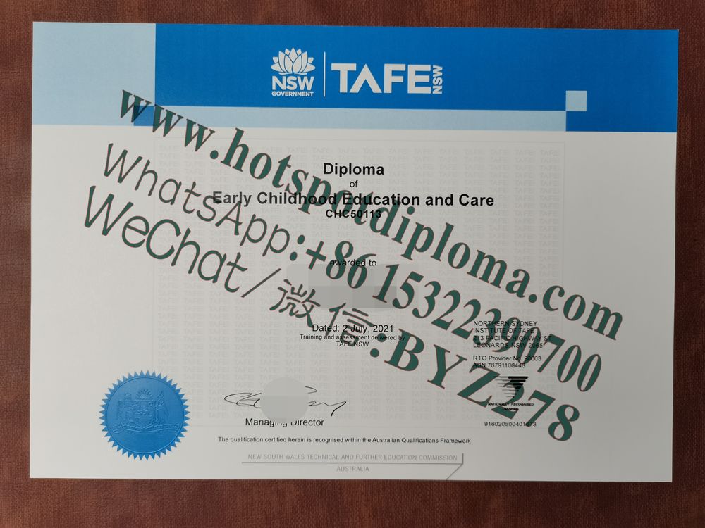 Fake New South Wales Institute of Vocational and Technical Education Diploma