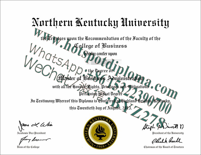 Fake Northern Kentucky University Diploma makers