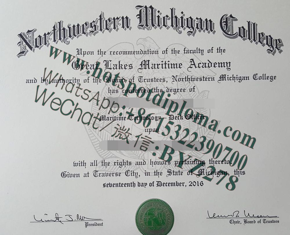 Fake Northwestern Michigan University Diploma makers