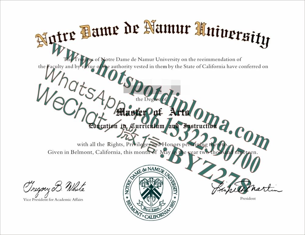 Fake Notre Dame University of Namur Diploma makers