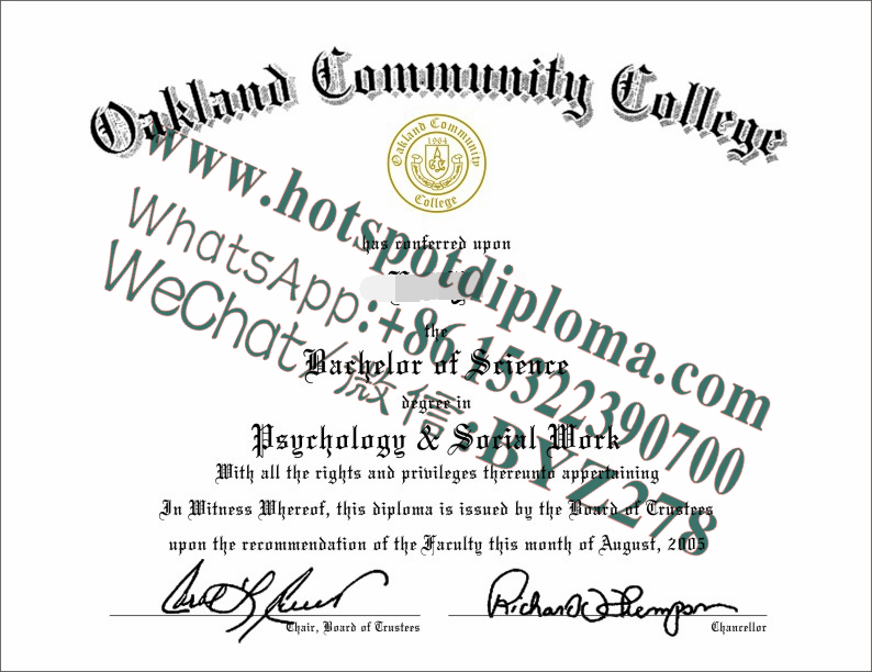 Fake Oakland Community College Diploma makers