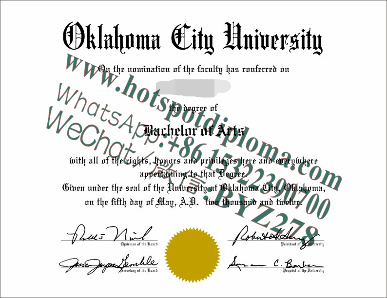 Fake Oklahoma City University Diploma makers