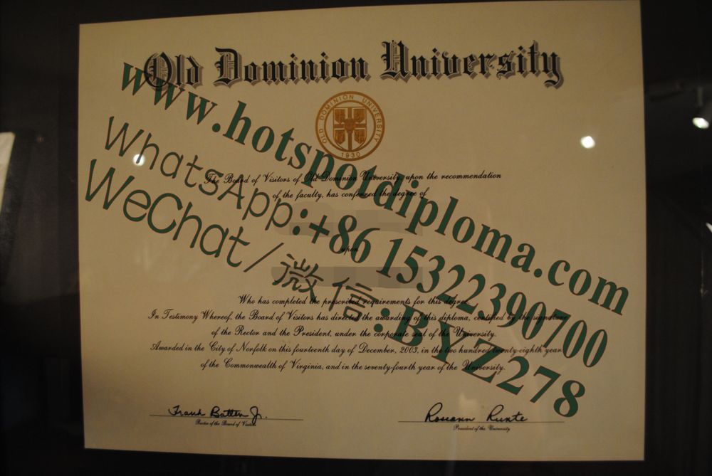 Fake Old Dominion University Diploma makers