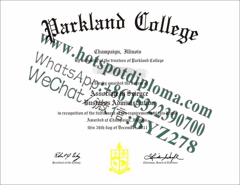 Fake Parkland College Diploma makers