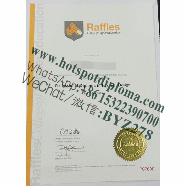 Fake Raffles Institution Diploma transcript