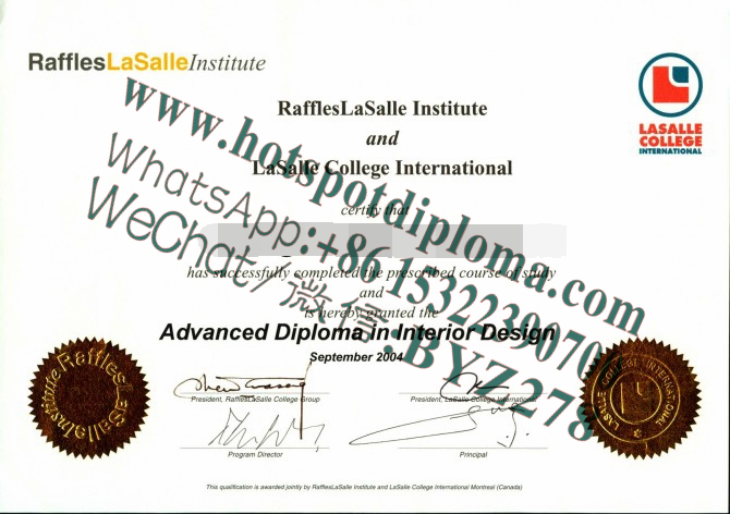 Fake Raffles LaSalle College Diploma transcript