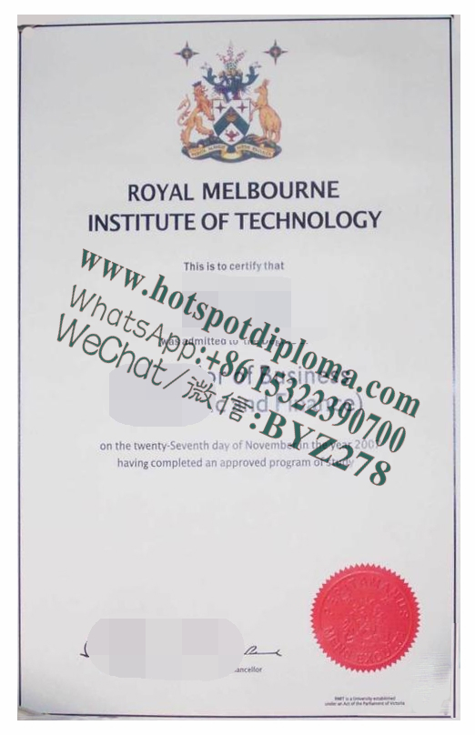 Fake Royal Melbourne Institute of Technology University Diploma