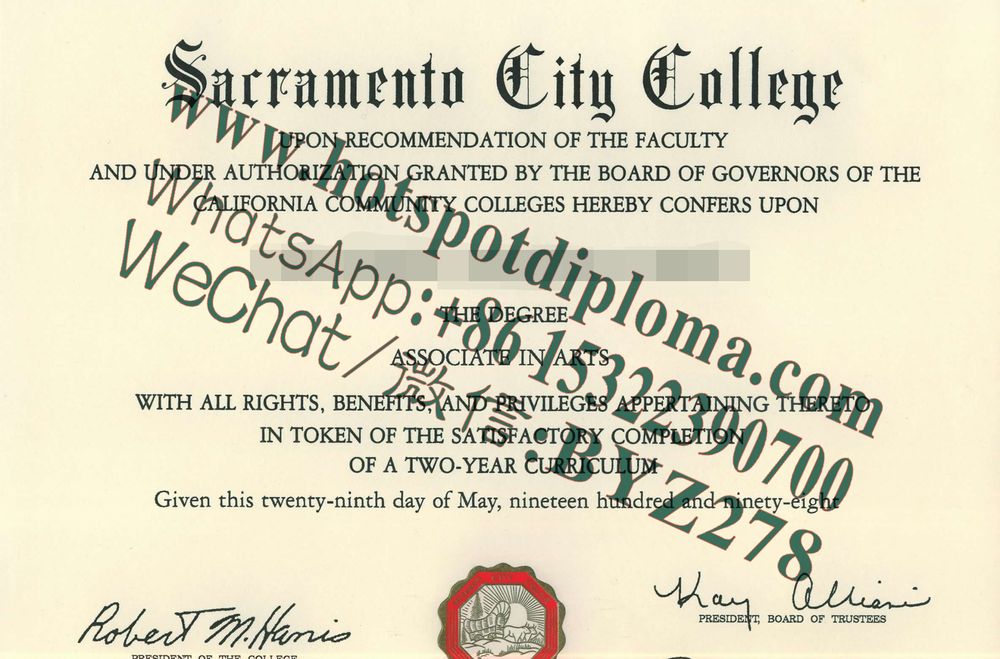 Fake Sacramento City College Diploma makers