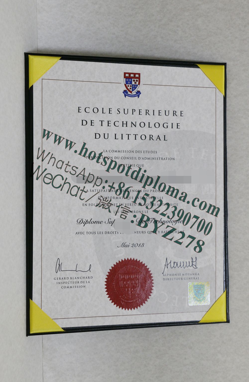 Fake Simon Fraser University (SFU) Diploma certificate