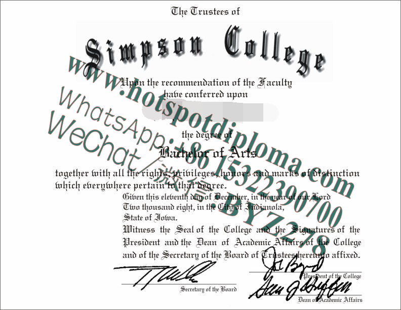 Fake Simpson College Diploma makers
