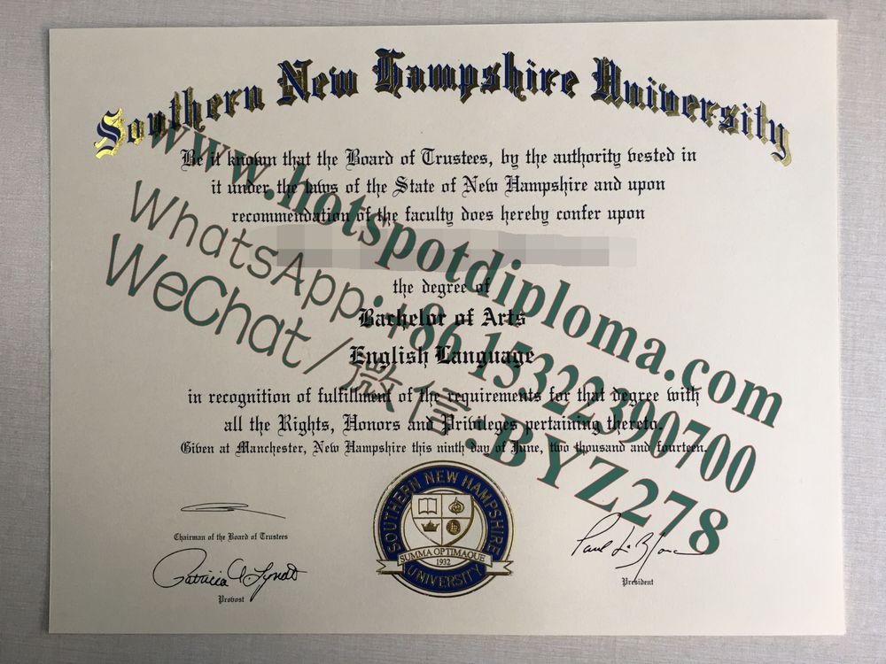 Fake Southern New Hampshire University Diploma makers