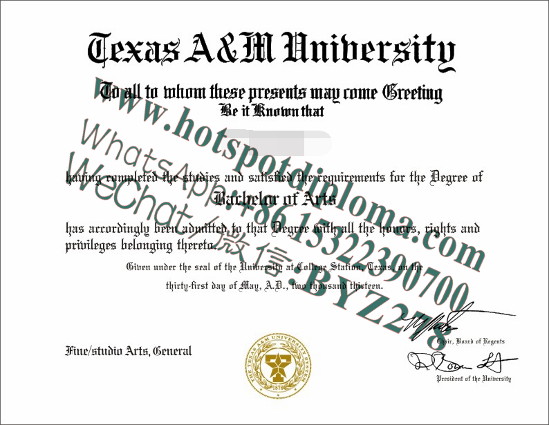 Fake Texas AM University Diploma makers