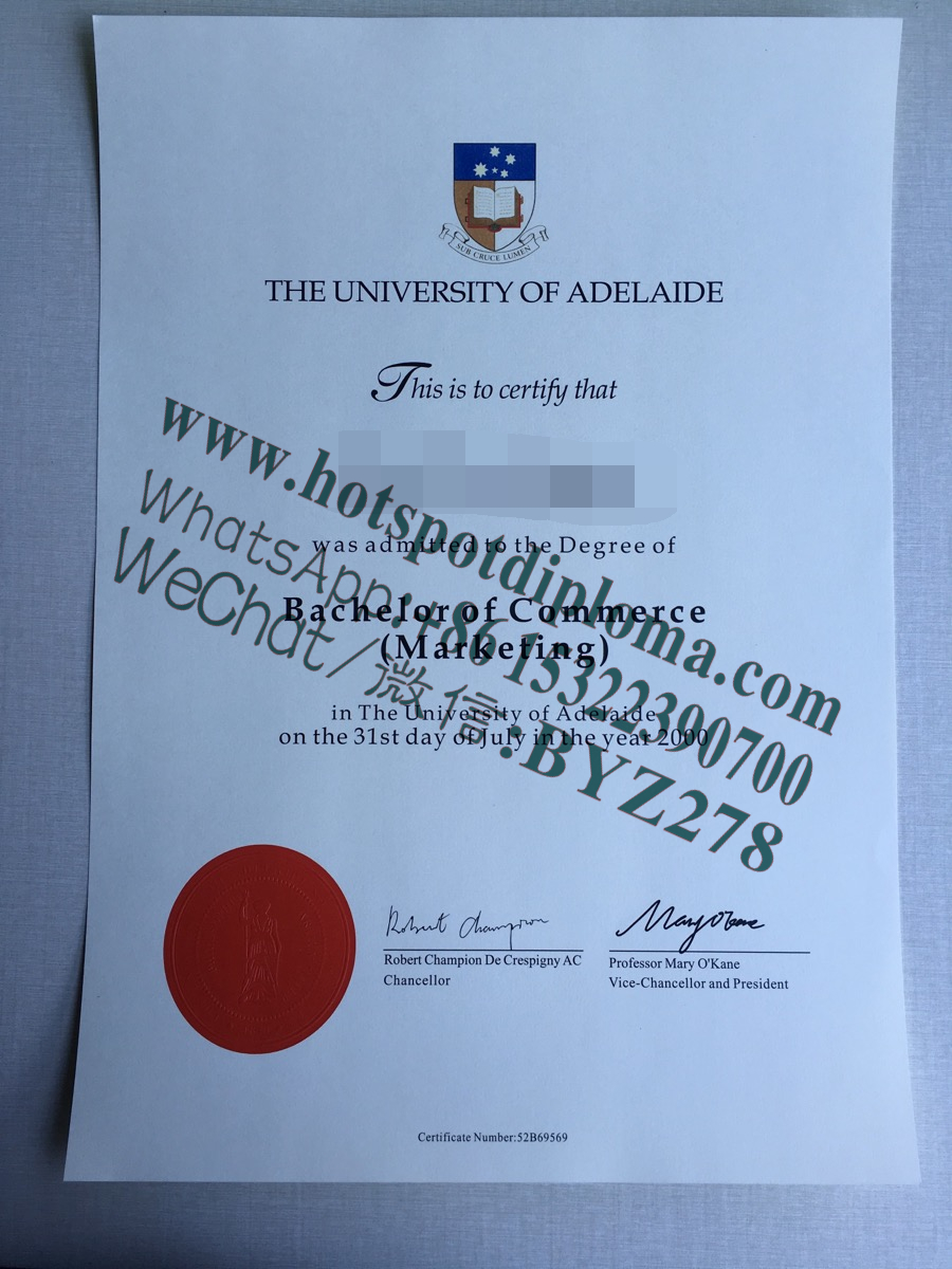 Fake University of Adelaide Diploma