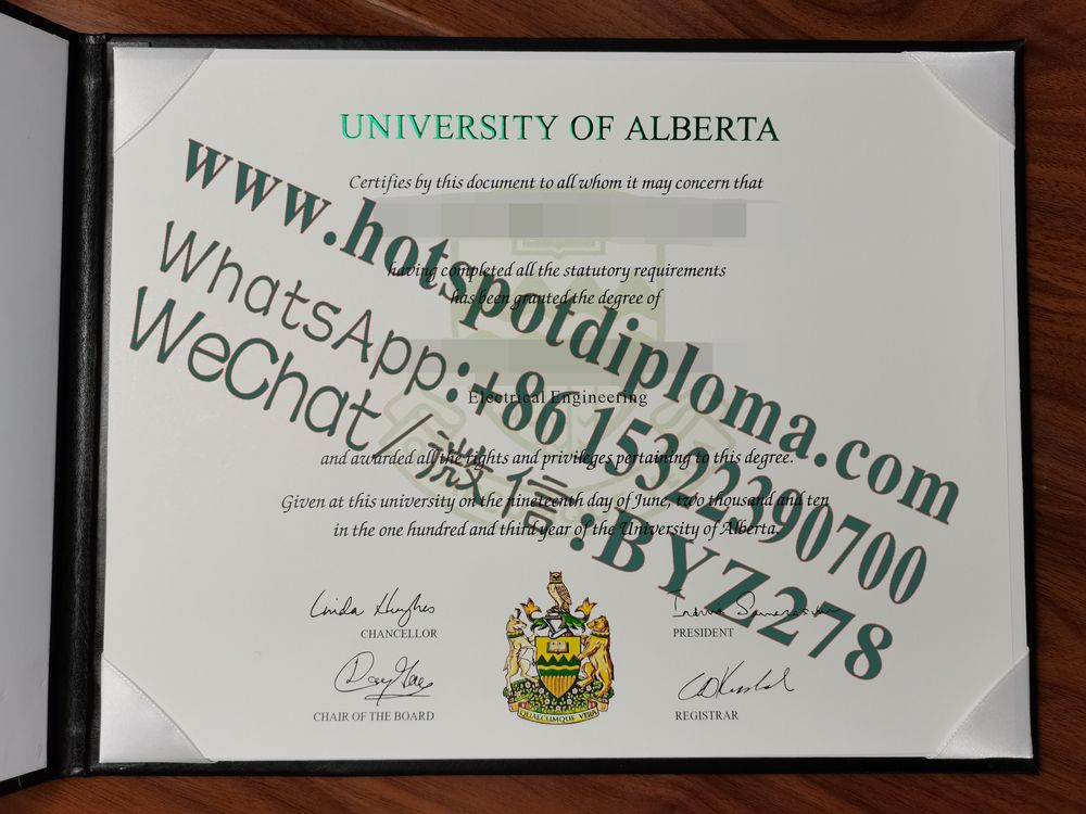 Fake University of Alberta Diploma certificate