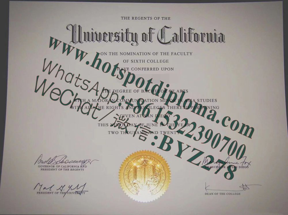 Fake University of California San Diego Diploma makers
