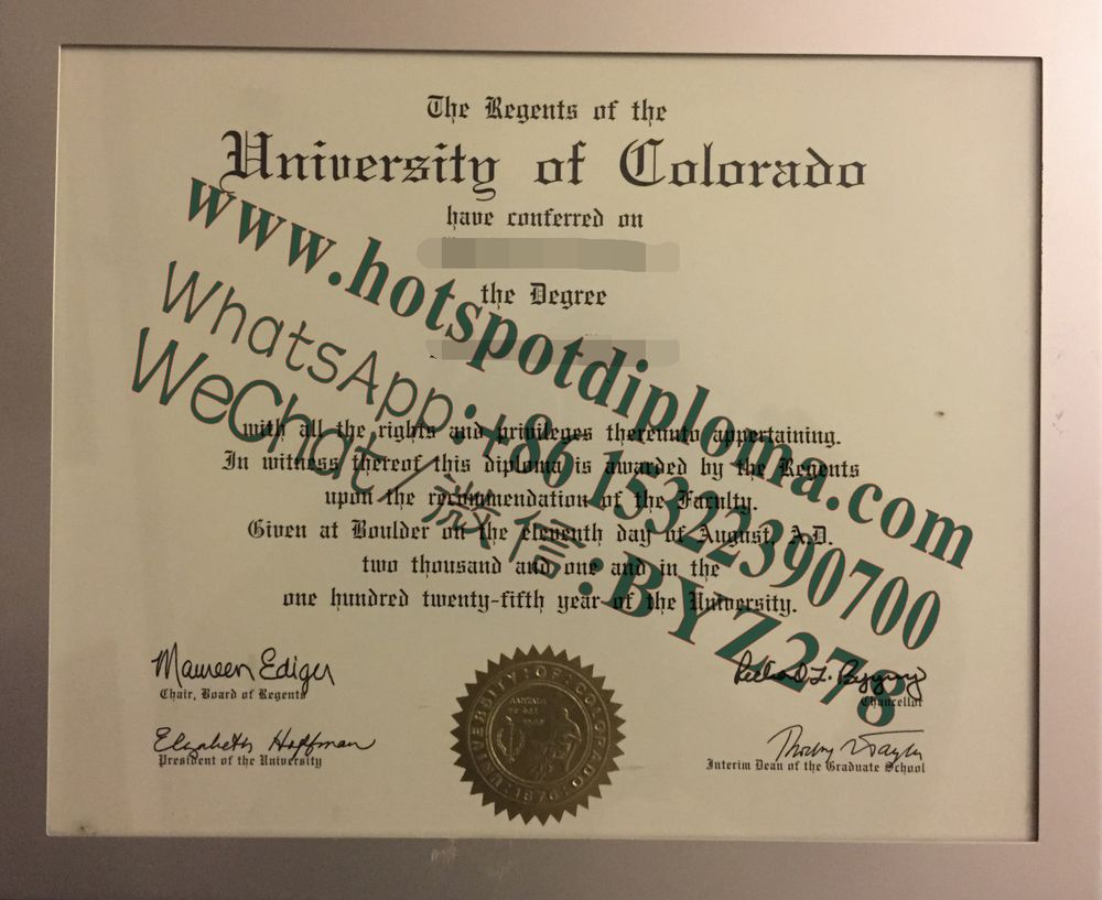 Fake University of Colorado Boulder Diploma makers