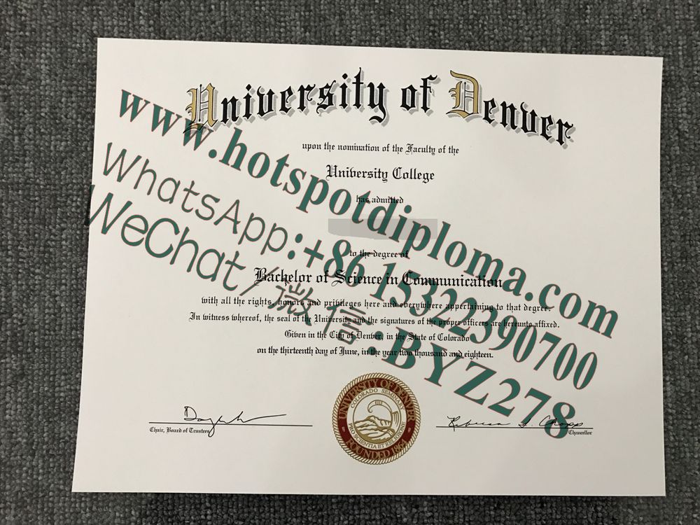 Fake University of Denver diploma makers