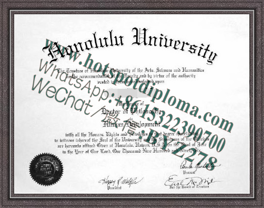 Fake University of Honolulu Diploma makers