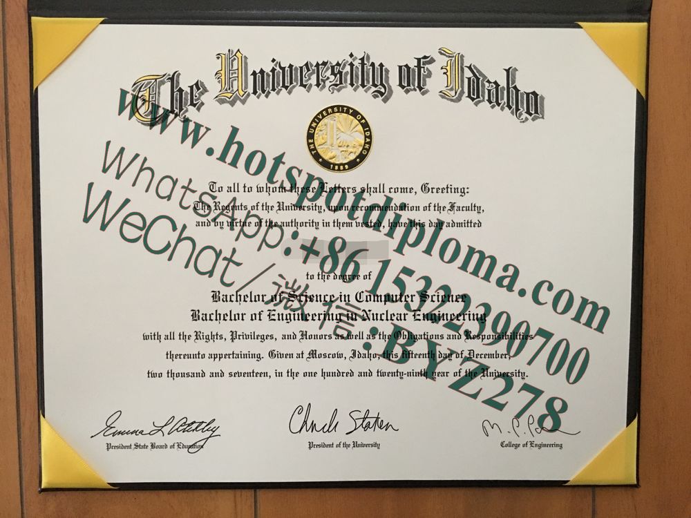 Fake University of Idaho Diploma makers