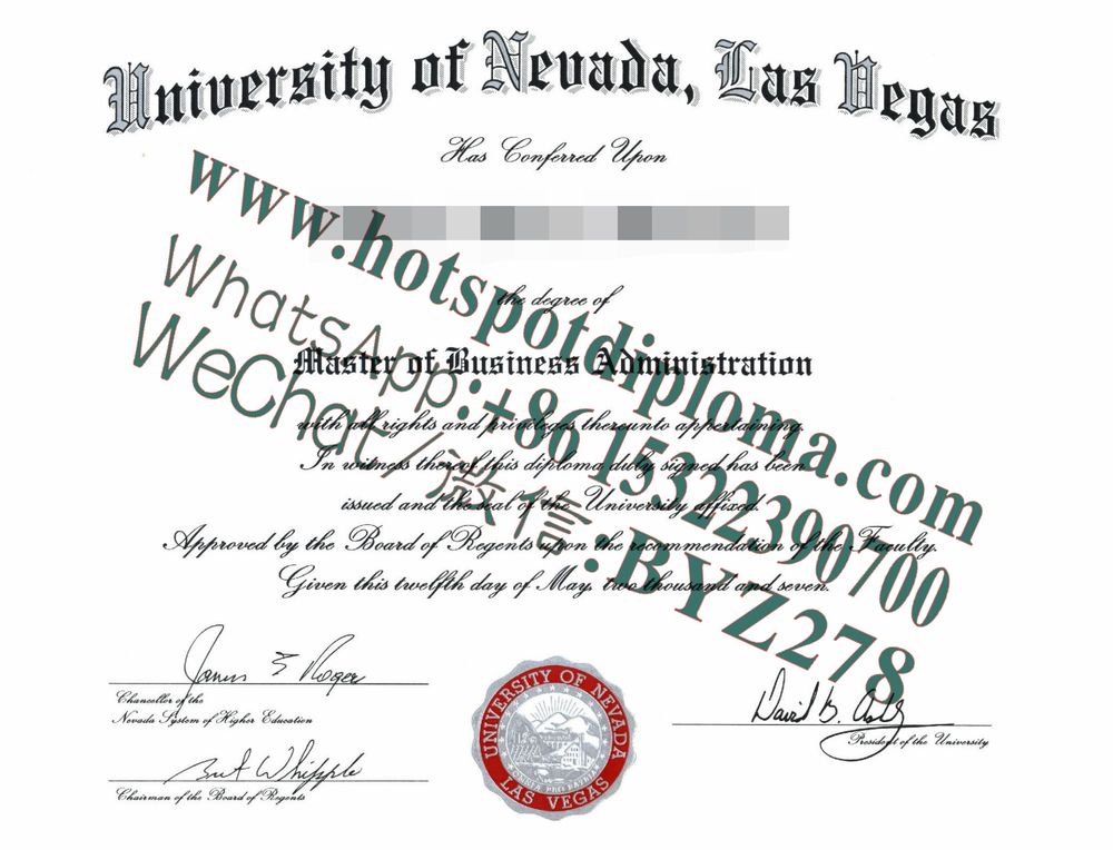 Fake University of Nevada Las Vegas Diploma makers
