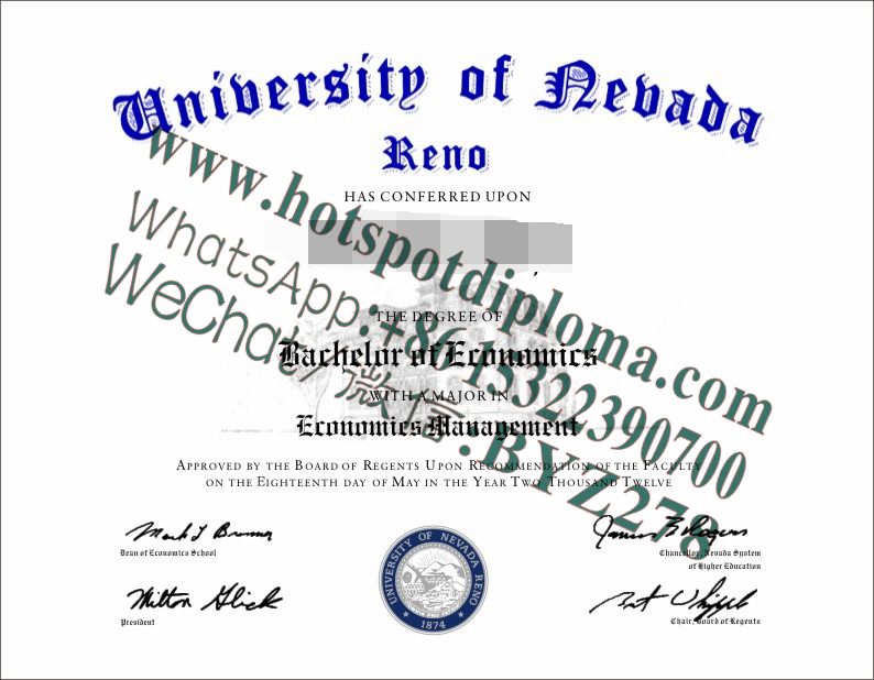 Fake University of Nevada Reno Diploma makers