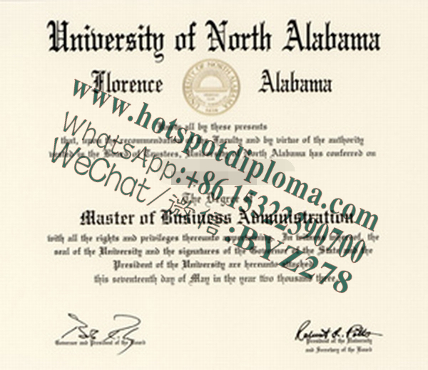 Fake University of North Alabama Diploma sample makers