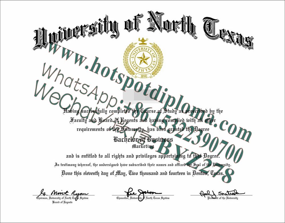Fake University of North Texas Diploma makers