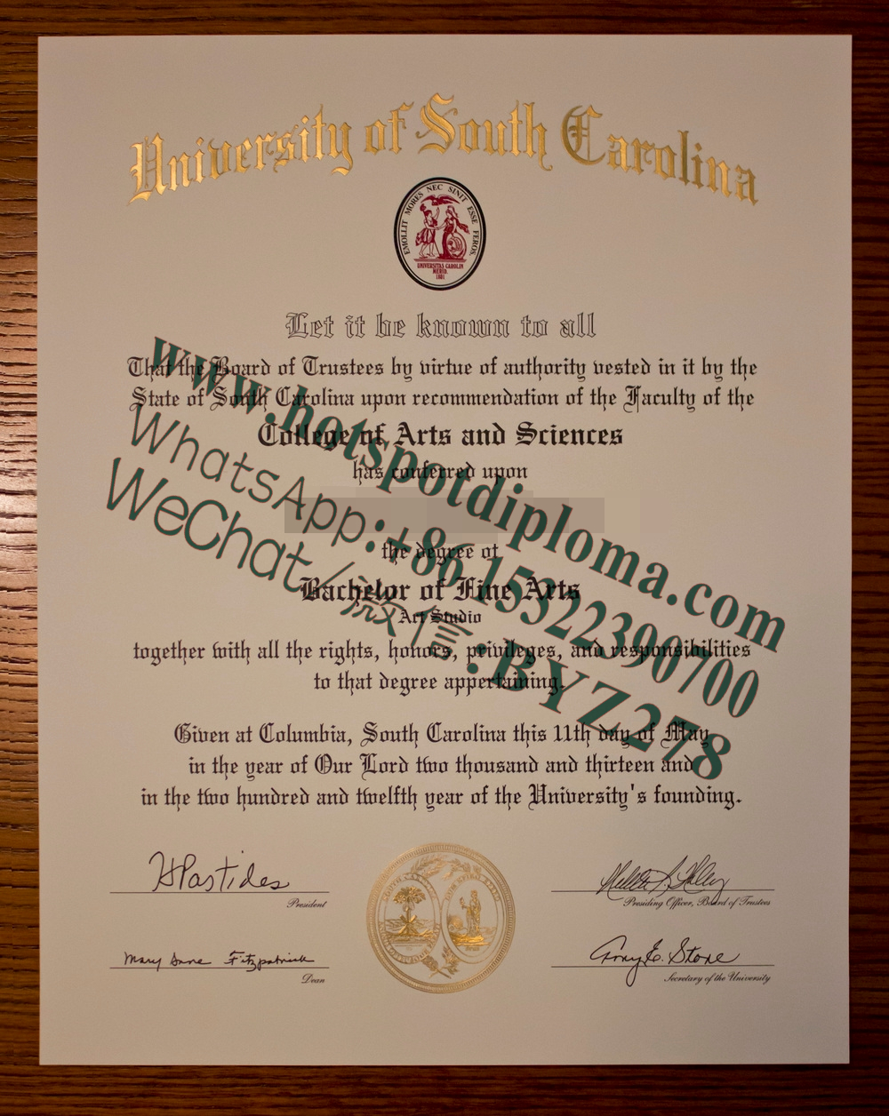 Fake University of South Carolina diploma makers