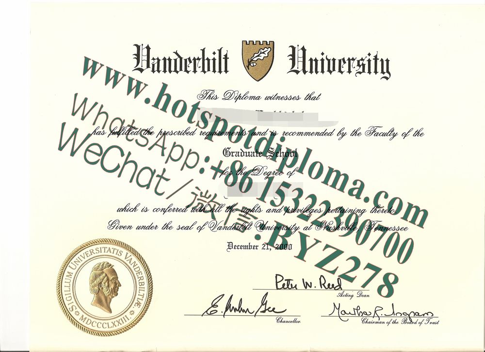 Fake Vanderbilt University Diploma makers